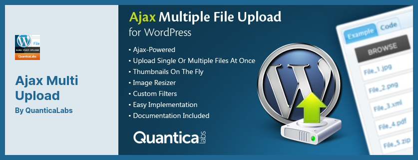 Plugin Ajax Multi Upload - Un plugin WordPress per il caricamento di file basato su Jquery