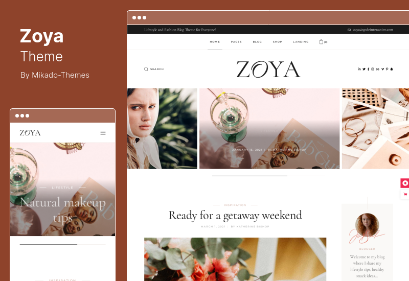 Zoya Theme - Gaya Hidup Blog WordPress Theme