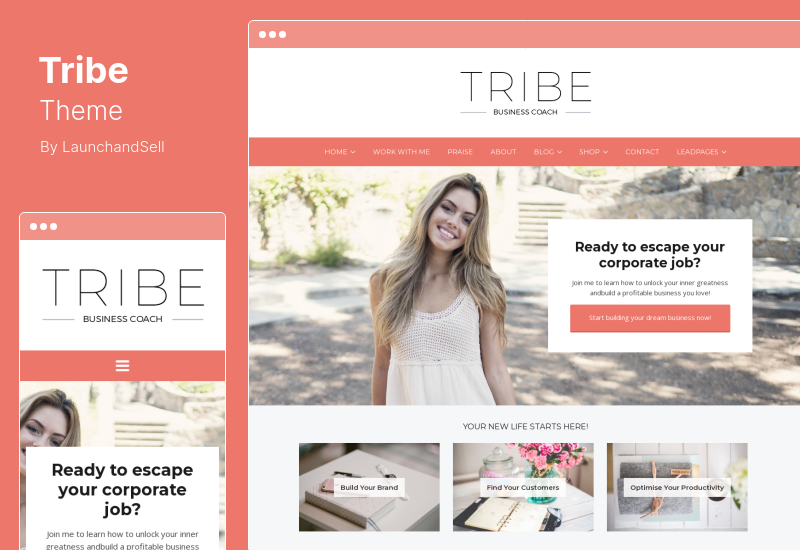 Thème Tribe - Thème WordPress pour entraîneur féminin