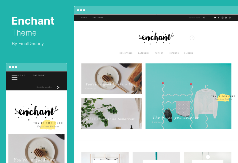 Enchant Theme - MultiConcept WordPress Blog Theme