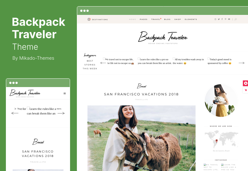 Backpack Traveler Theme - Tema WordPress Blog Modern