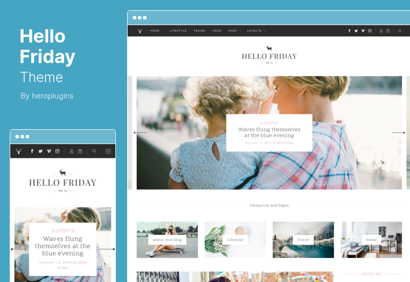 Hello Friday Theme - Tema WordPress Blog Gaya Hidup Elegan