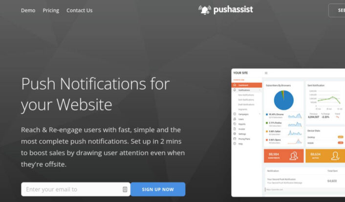 Pushassist como alternativa de PushCrew