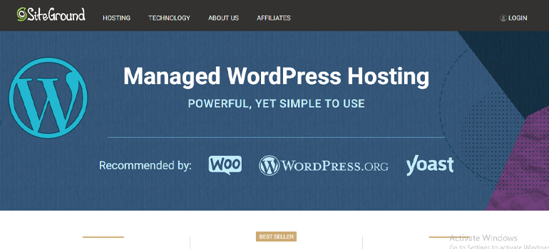 SiteGround Meilleur hébergement WordPress