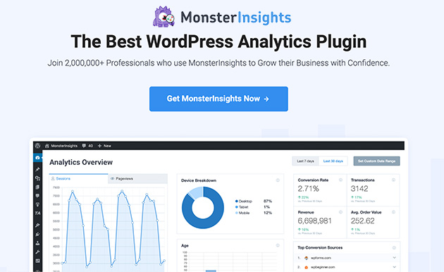 MonsterInsights best WordPress Googel Analytics plugin