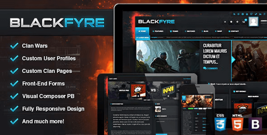 Blackfyre adalah tema WordPress blog game