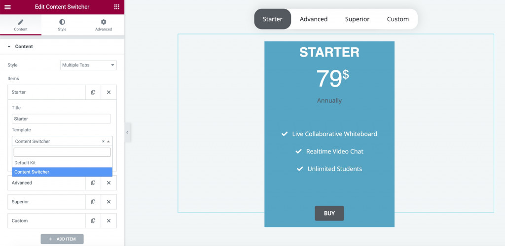 Stratum Content Switcher 3