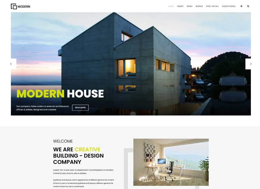 conception de site web d'architecture