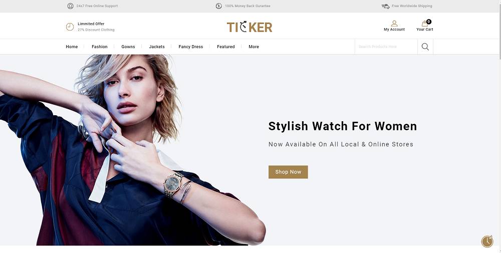 Ticker – Templat OpenCart Toko Tonton