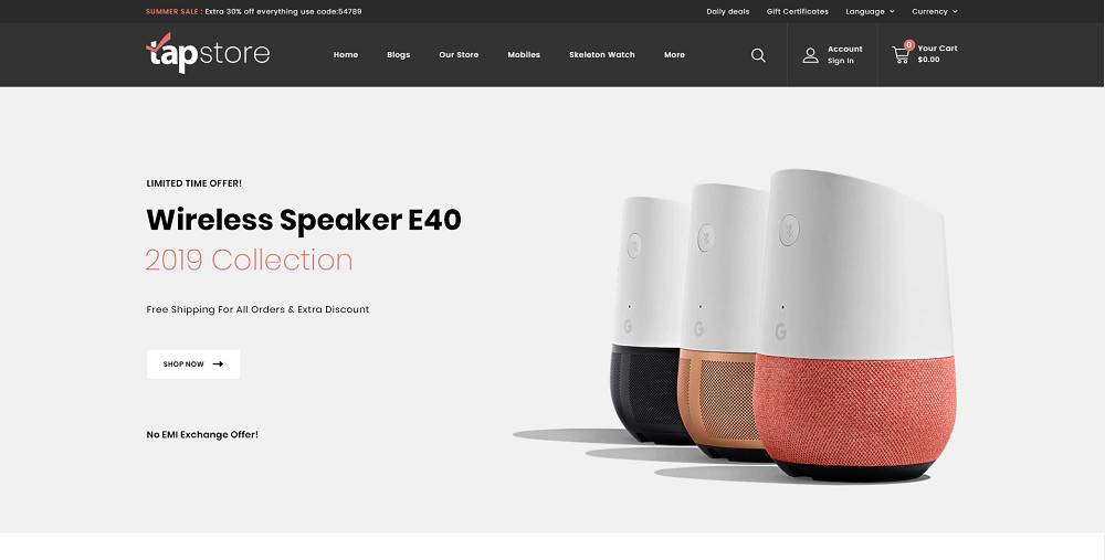 Tapstore – Template OpenCart Toko Elektronik