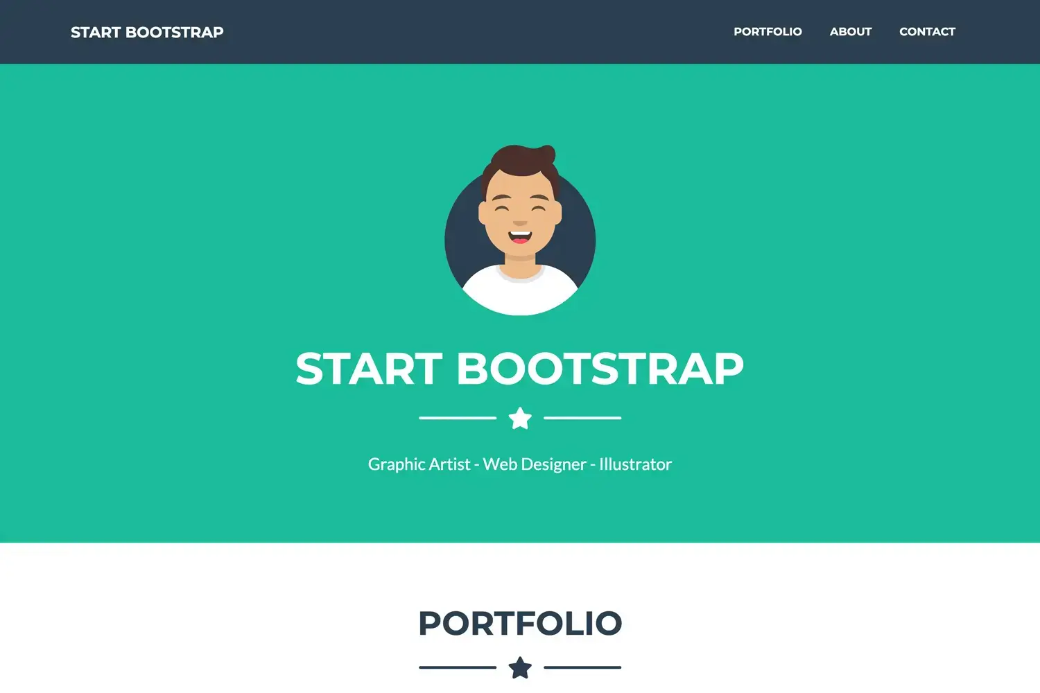 Comience la plantilla de perfil de Bootstrap gratis