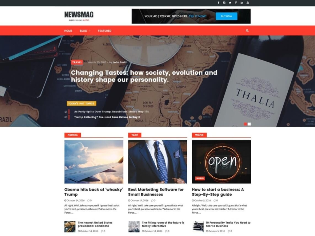 Nesmag bootstrap tema WordPress