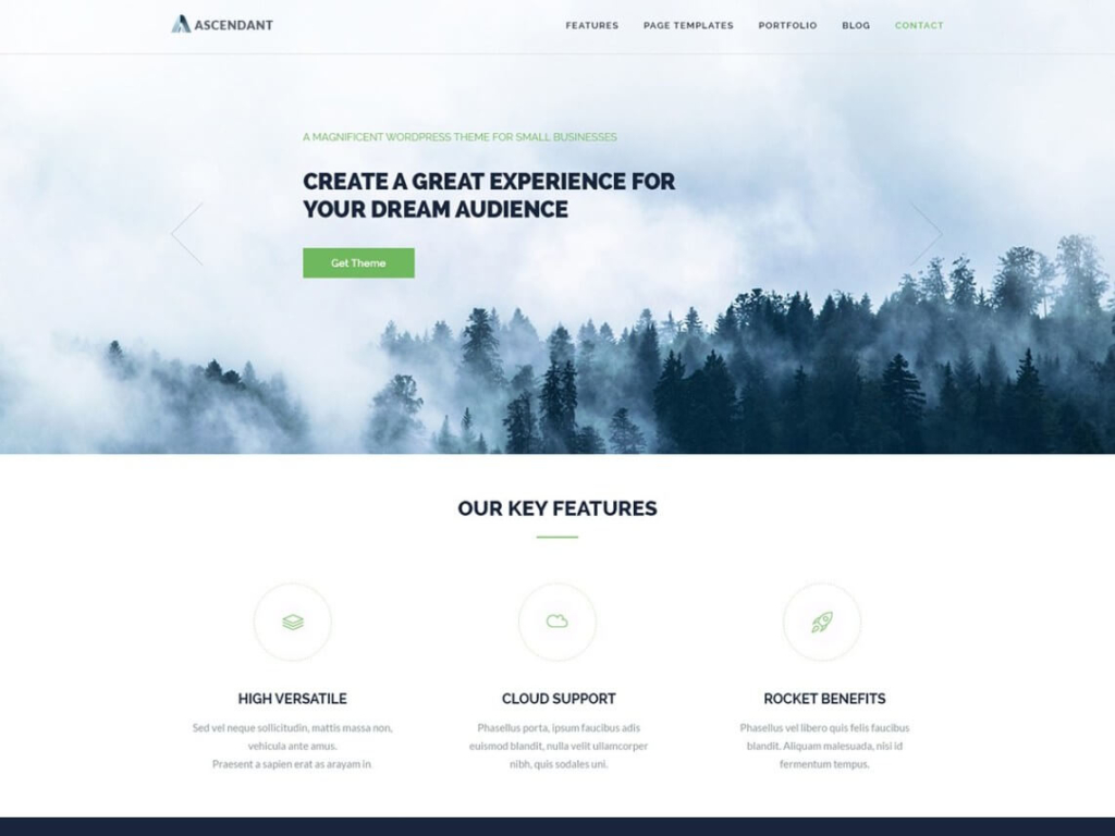 Ascendant bootstrap WordPress 主題