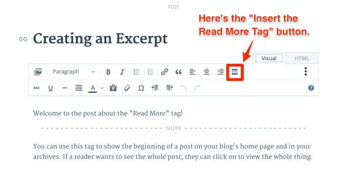 كيفية استخدام read more tag WordPress post querpts
