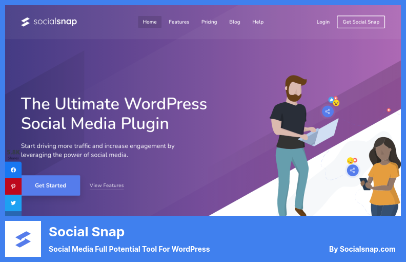 Social Snap Plugin - WordPress İçin Sosyal Medya Tam Potansiyel Aracı