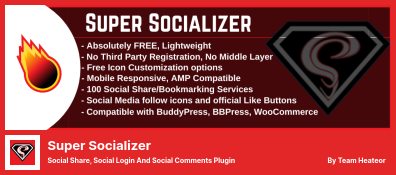 Plugin Super Socializer - Plugin de partage social, de connexion sociale et de commentaires sociaux