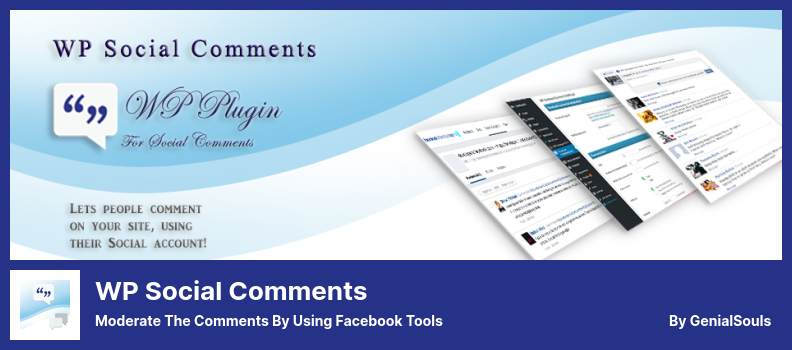 Plugin WP Social Comments - Modérez les commentaires en utilisant les outils Facebook