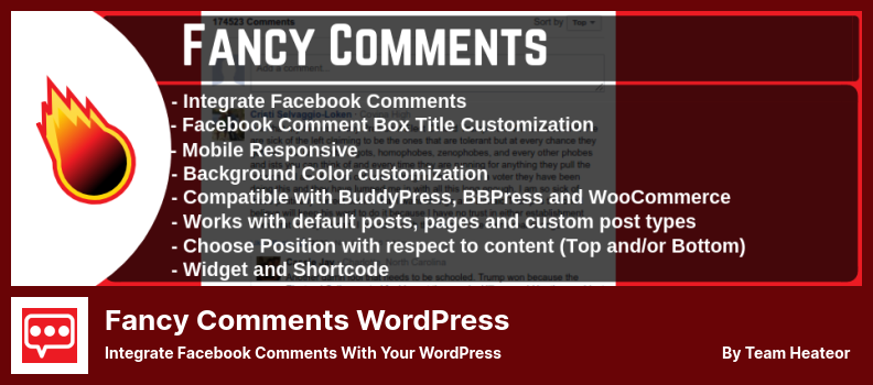 Fancy Comments WordPress Plugin - Intégrez les commentaires Facebook à votre WordPress