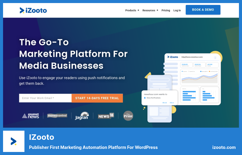 iZooto-Plug-in – Erste Marketing-Automatisierungsplattform für Publisher für WordPress