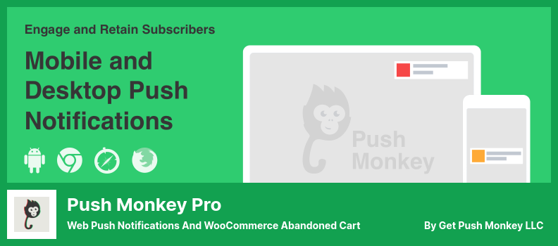 Push Monkey Pro Plugin - การแจ้งเตือนทางเว็บและ WooCommerce Abandoned Cart