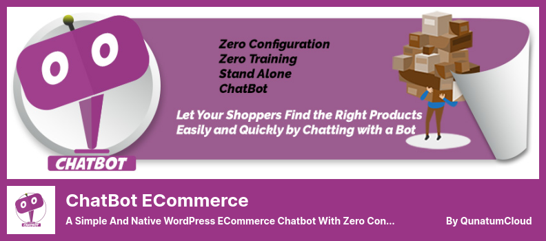 Plugin eCommerce ChatBot - Un Chatbot eCommerce WordPress semplice e nativo con configurazione zero