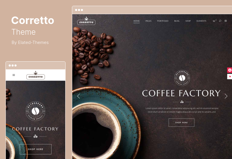 Corretto Theme - Un tema de WordPress para cafeterías