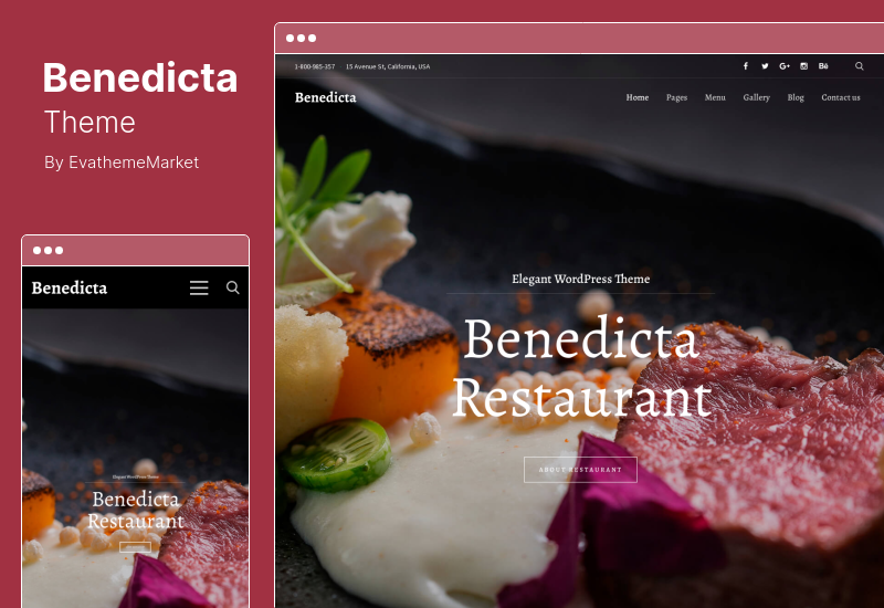 Benedicta Theme - Restauracja Jedzenie Motyw WordPress