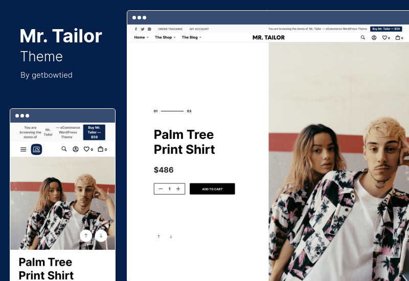 Thème Mr. Tailor - Thème WordPress eCommerce pour WooCommerce