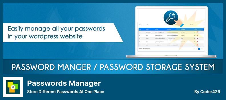 Плагин Passwords Manager — храните разные пароли в одном месте