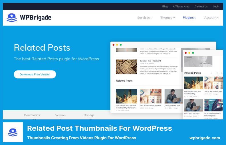 Related Post Thumbnails for WordPress Plugin - Création de vignettes à partir d'un plugin de vidéos pour WordPress