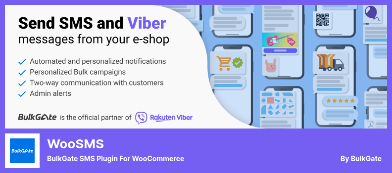 WooSMS 插件 - WooCommerce 的 BulkGate 短信插件