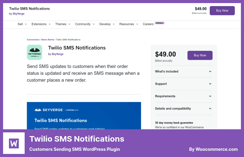 Twilio SMS Notifications Plugin - Clienții care trimit SMS WordPress Plugin