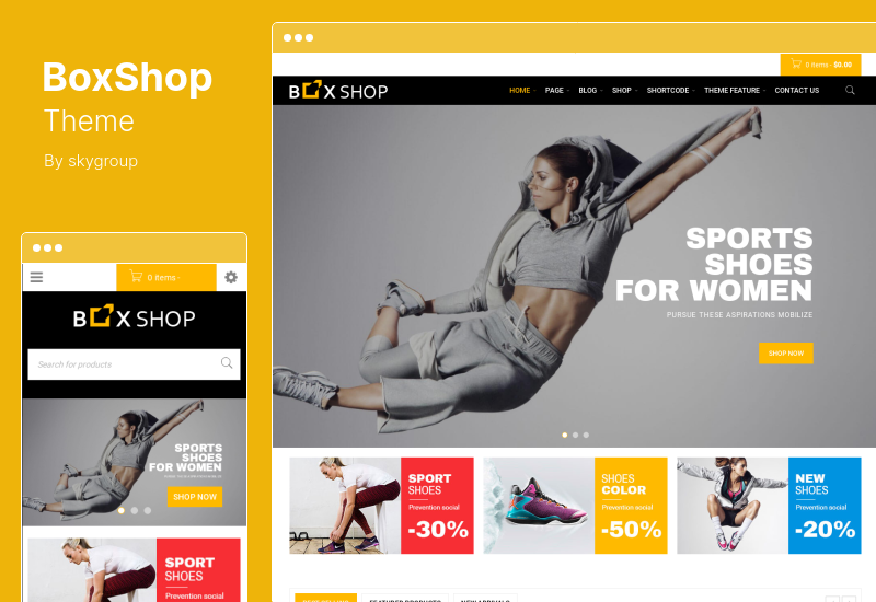 Motyw BoxShop - Responsywny motyw WordPress WooCommerce