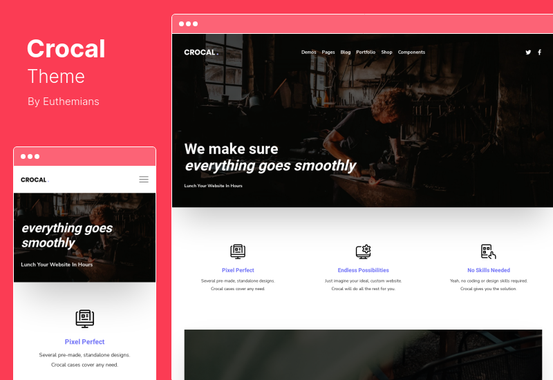 Crocal Theme — адаптивная многоцелевая тема WordPress