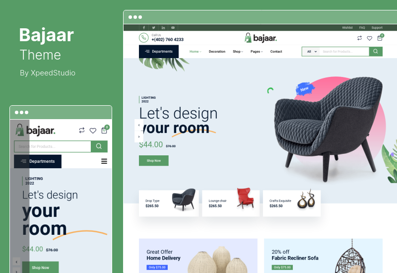 Bajaar Theme — настраиваемая тема WordPress для WooCommerce