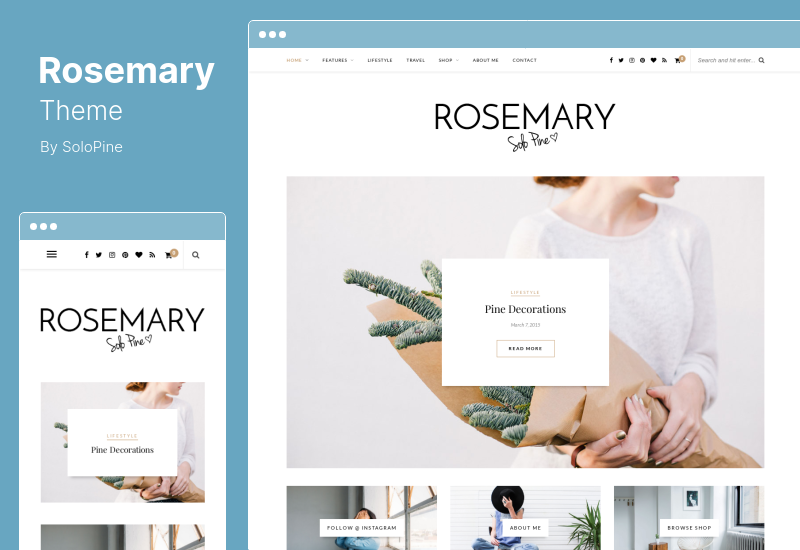 Tema Rosemary - Um tema de blog WordPress responsivo