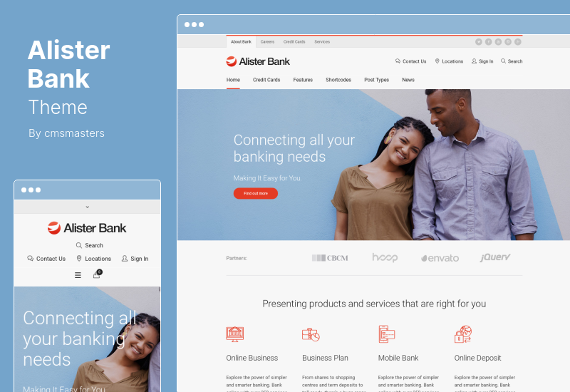 Alister Bank Theme - Credits Banking Finanzen WordPress Theme