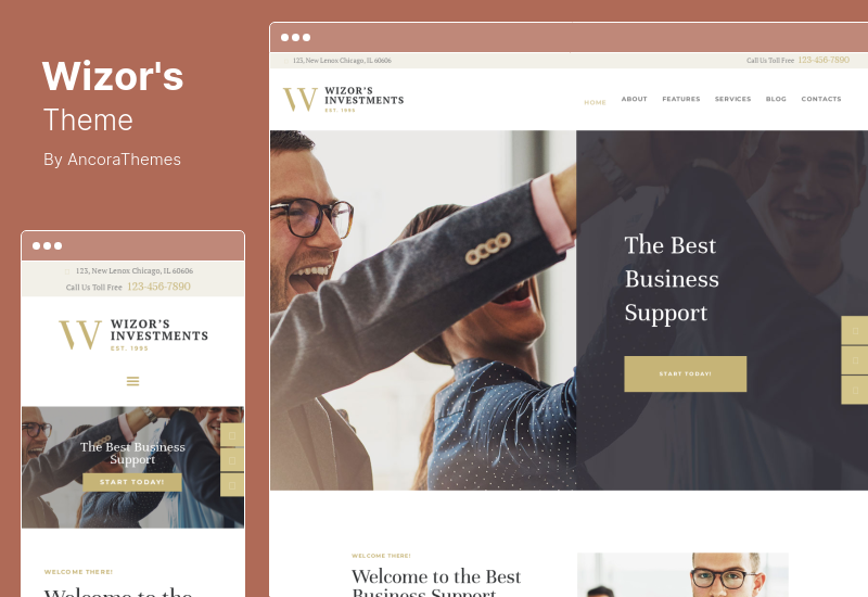 Wizor's Theme - Investments Unternehmensberatung Versicherung WordPress Theme