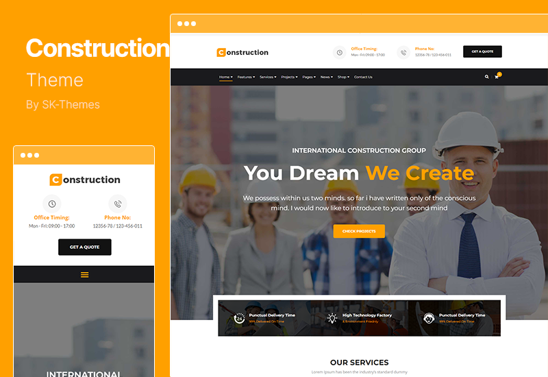 Thème de construction - Thème WordPress de rénovation d'entreprise de construction