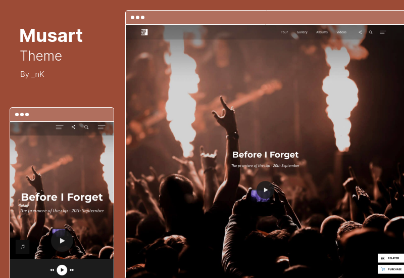 Musart Theme - ศิลปินค่ายเพลง WordPress Theme