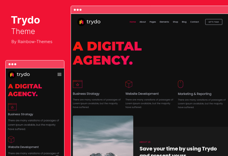 Trydo 主題 - 代理組合 WordPress 主題