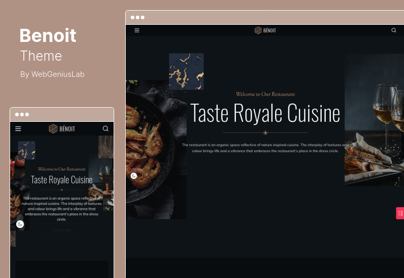 Tema Benoit - Restaurante Cafenele Tema WordPress