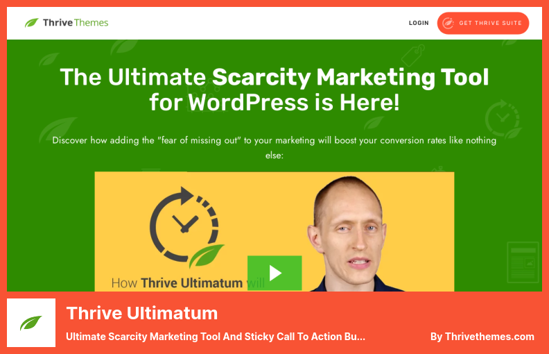 Complemento Thrive Ultimatum: herramienta de marketing de escasez definitiva y botón de llamada a la acción pegajoso para WordPress