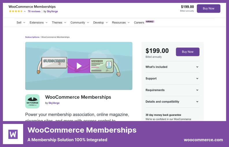 Complemento de membresías de WooCommerce: una solución de membresía 100% integrada