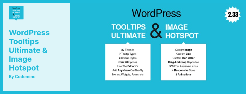 WordPress Tooltips Ultimate＆ImageHotspotプラグイン-ページ内へのツールチップの挿入またはWordPressプラグインの投稿