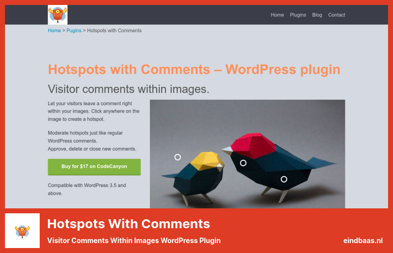 Plugin Hotspot con commenti - Commenti dei visitatori all'interno di immagini Plugin WordPress