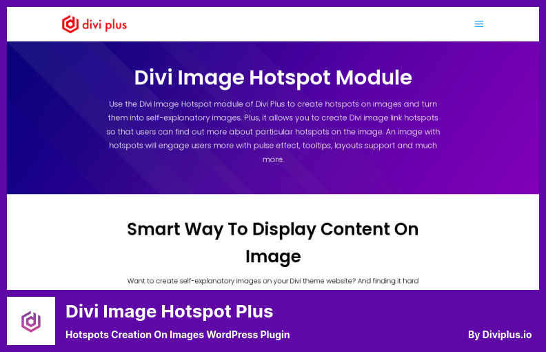 Divi Image Hotspot plus Plugin - Creación de puntos de acceso en imágenes Complemento de WordPress