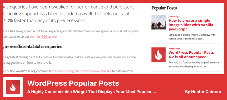 Plugin WordPress Popular Posts - un widget hautement personnalisable qui affiche vos messages les plus populaires