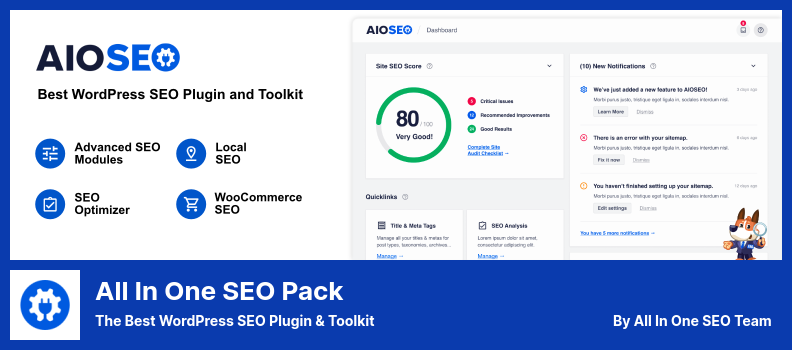 All in One SEO Pack Plugin - O melhor plug-in e kit de ferramentas de SEO para WordPress