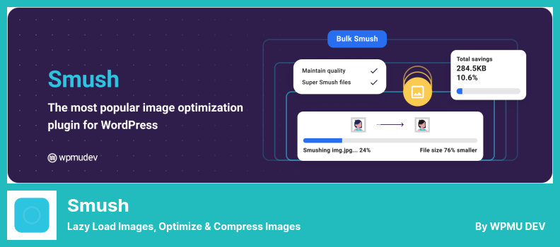 Plugin Smush - Carregamento lento de imagens, otimização e compactação de imagens